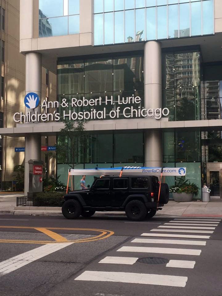 2016 Row4aCure boat at Luries Children Hospital