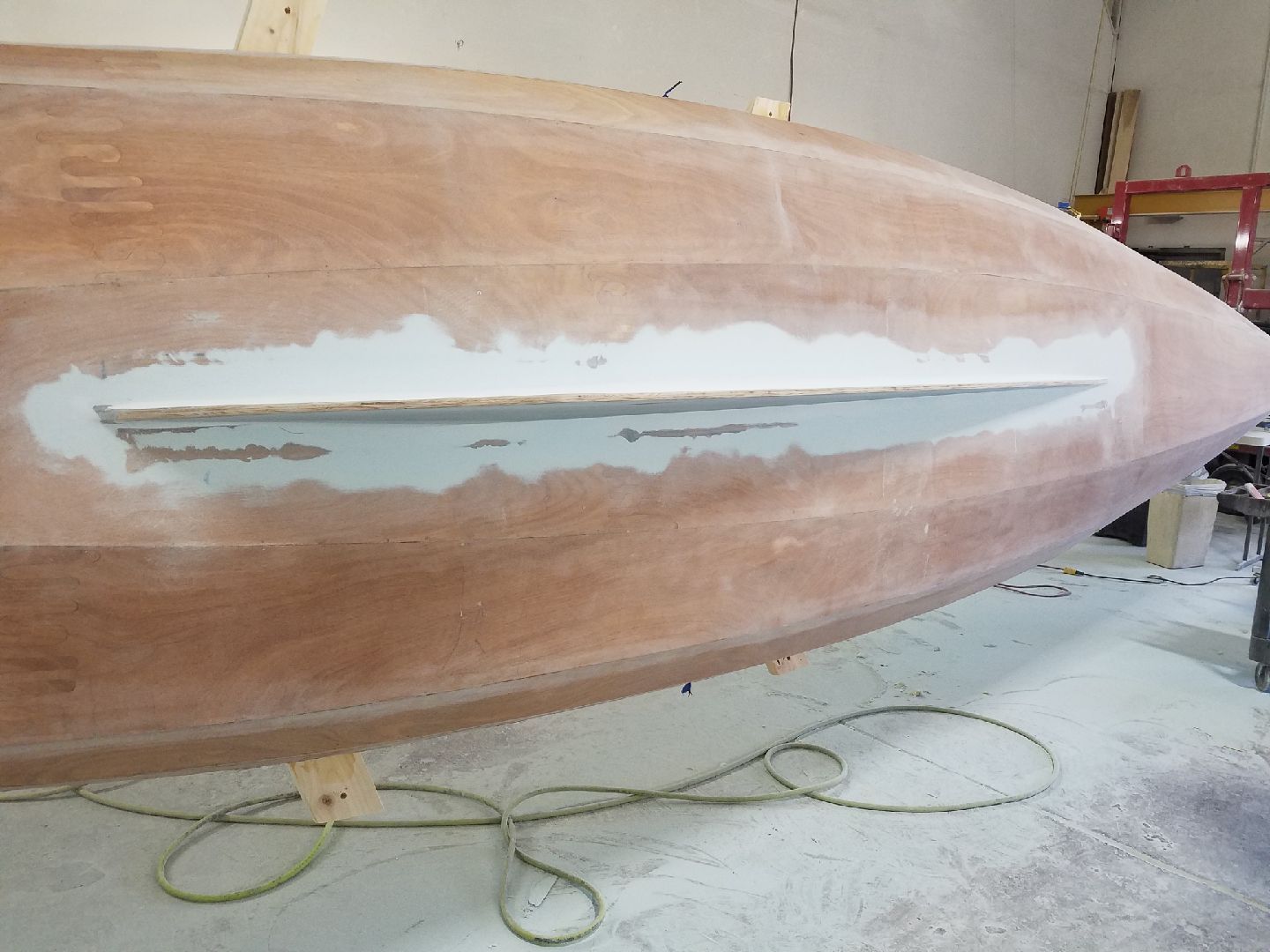 A keel is in process of being created and added to the Row4Kids boat
