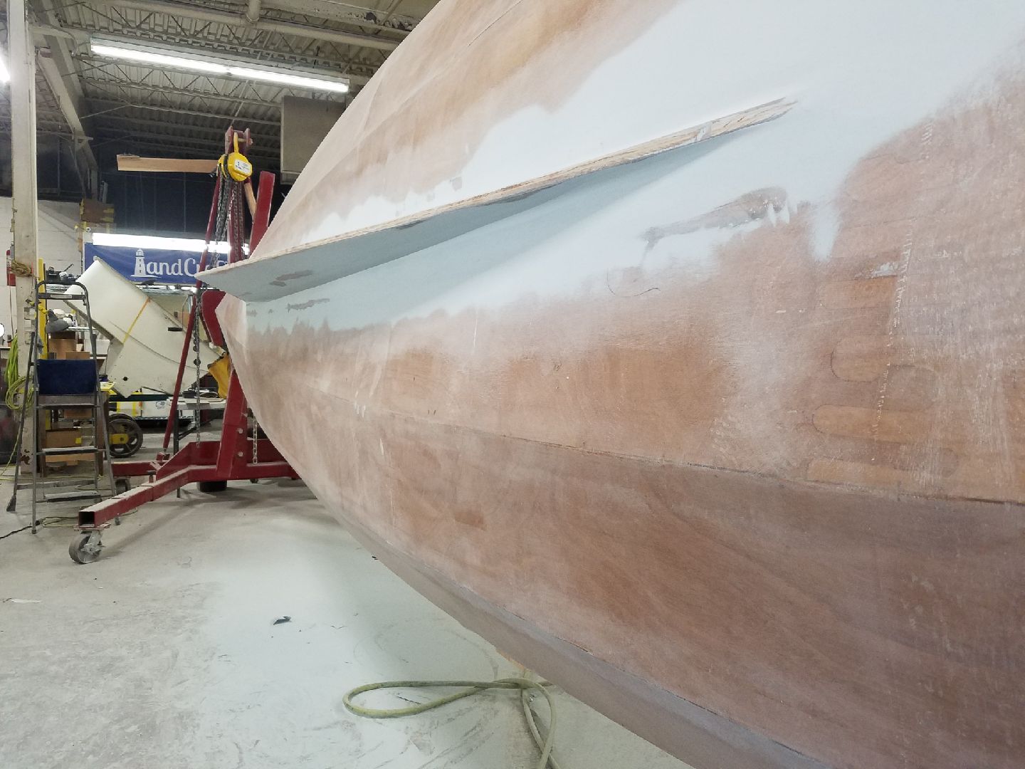 A keel is in process of being created and added to the Row4Kids boat