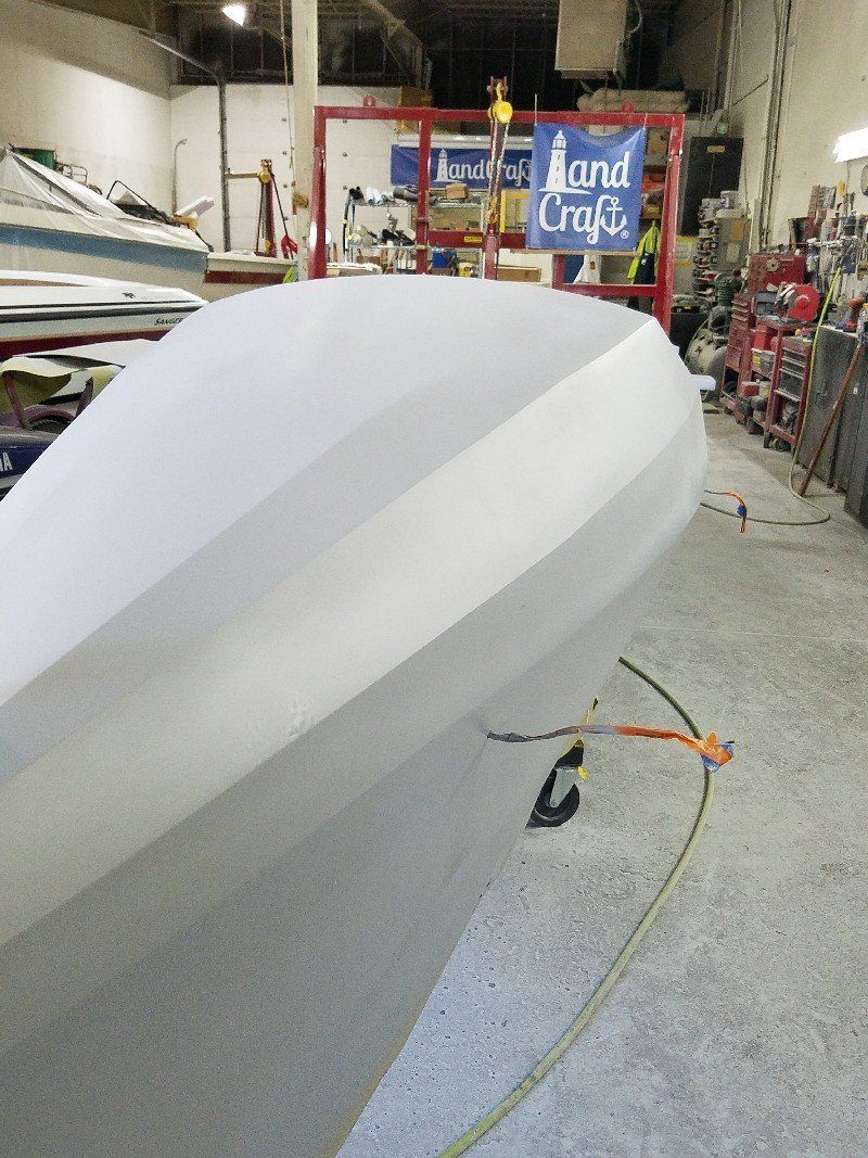 Row4Kids boat is in the refinishing stage at LandCraft