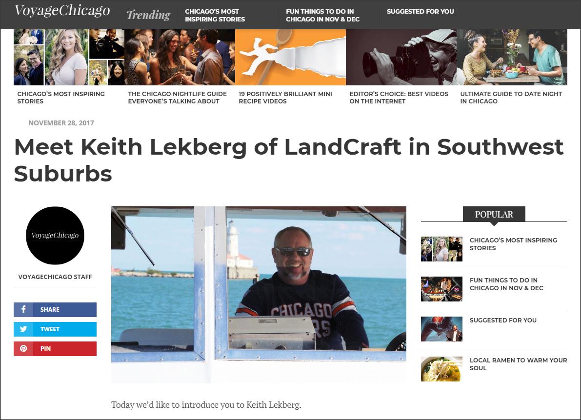 LandCraft in Voyage Chicago Magazine