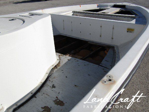 Spirit boat top deck before complete restoration