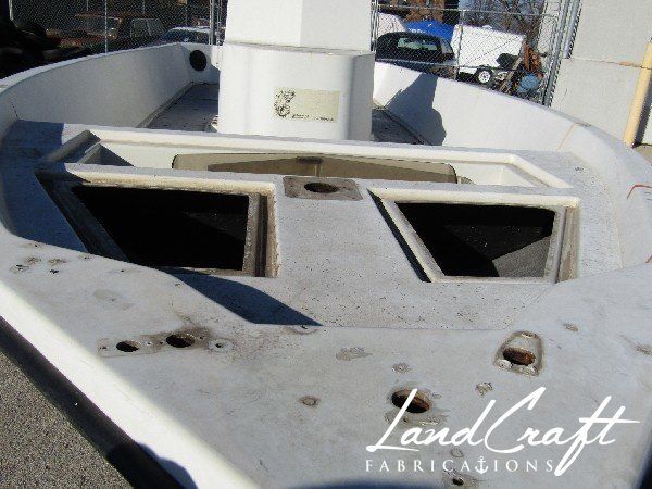Spirit boat floor deck before complete restoration