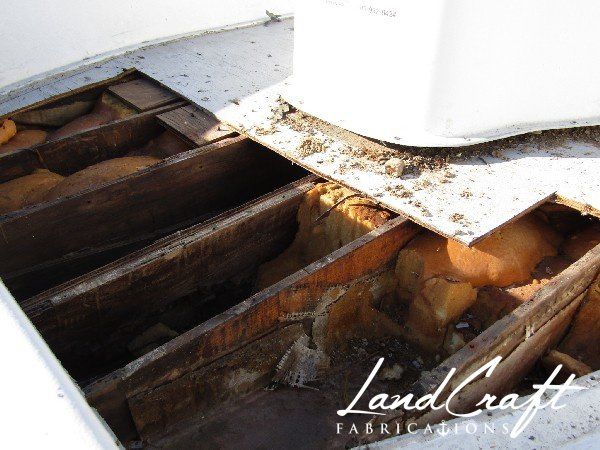 Spirit boat stringers before complete restoration