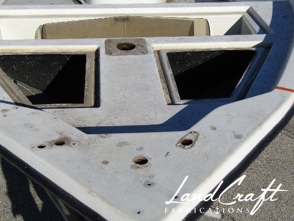 Spirit boat floor deck before complete restoration