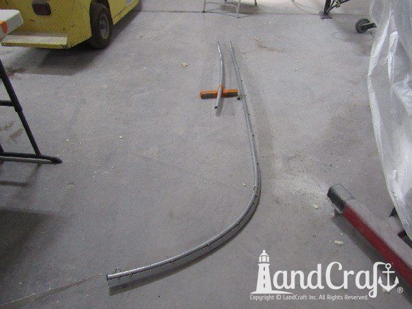 Crownline boat aluminum window frame getting custom fabricated