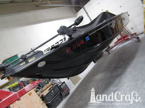Picture of repaired and refinished bottom of an aluminum boat