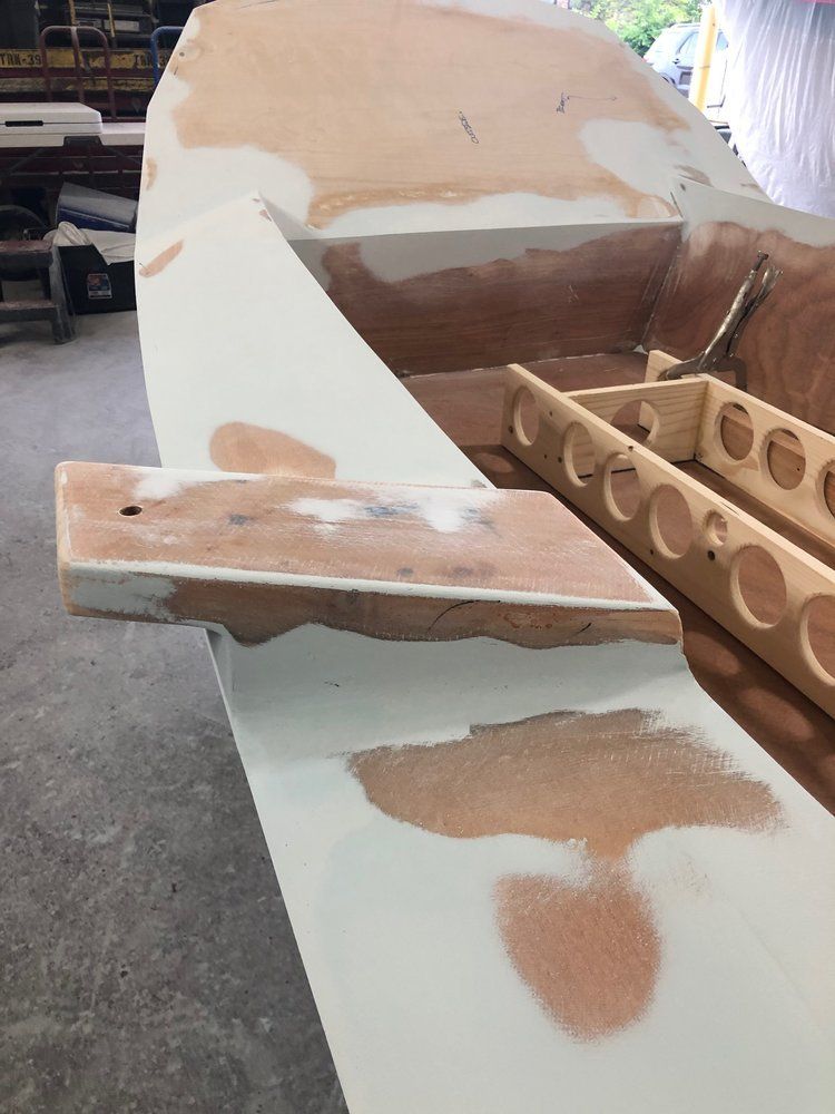 Shape work is being done by LandCraft on the Row4Kids boat