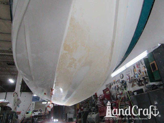 Malibu Echelon exterior gelcoat restoration in process