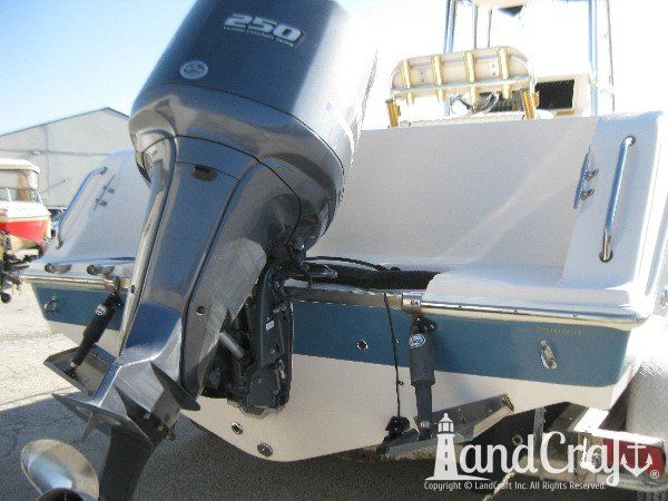 Key West fiberglass boat with refurbished and glossy gelcoat finish