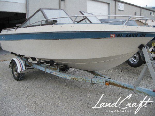 Rally boat before complete restoration