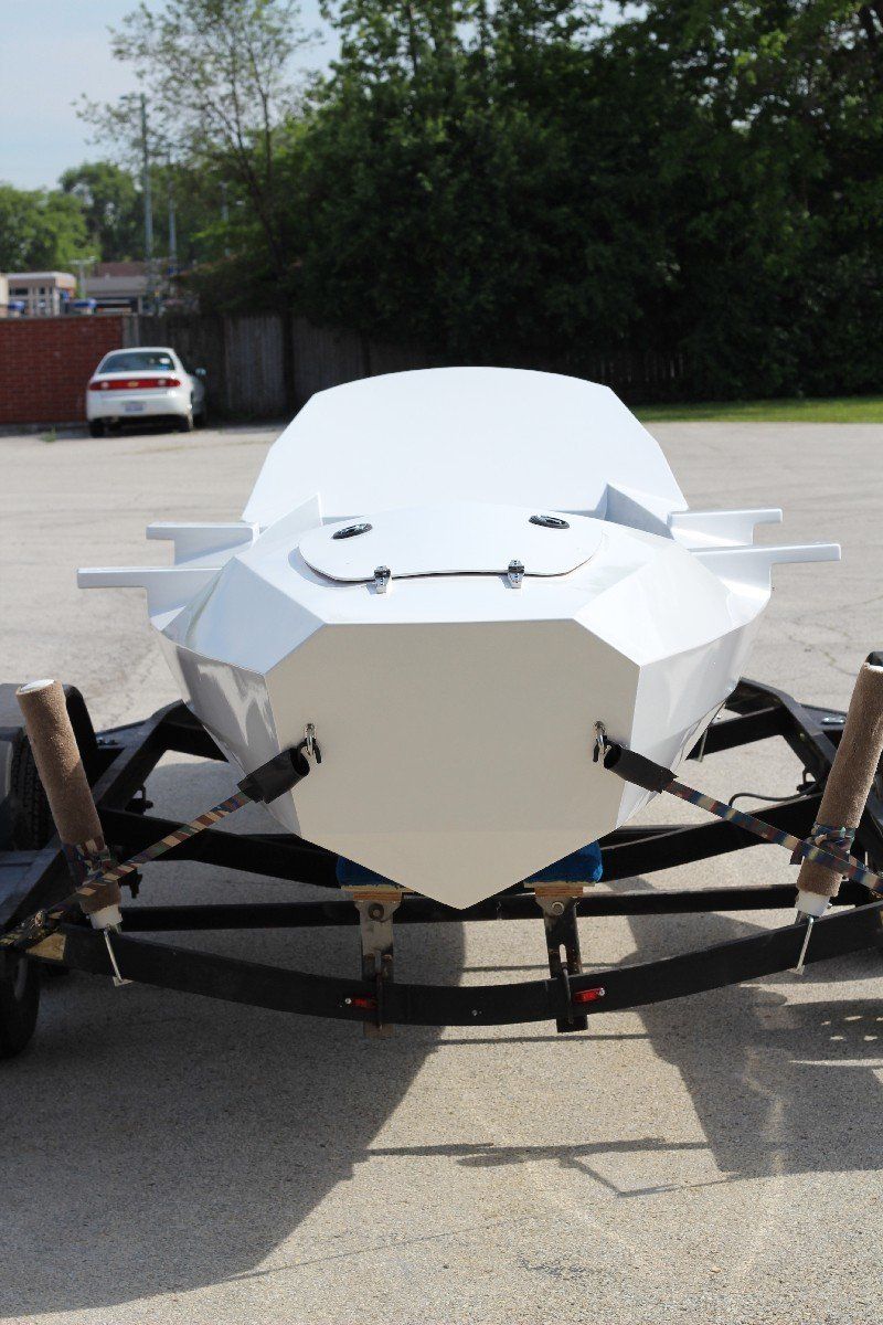 Row4Kids boat on the custom retrofitted trailer ready for delivery
