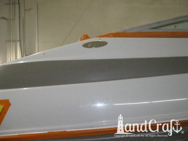 Crownline boat with structural damage in the repair process