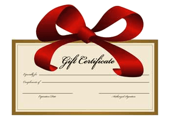 Gift certificates and gift cards available