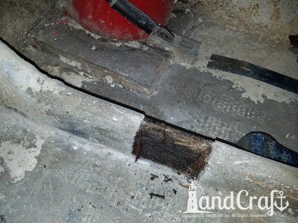 Seadog commercial passenger vessel with structural damage