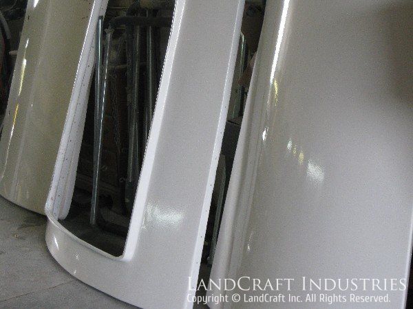 Repaired and refinished fiberglass VOR antenna panels