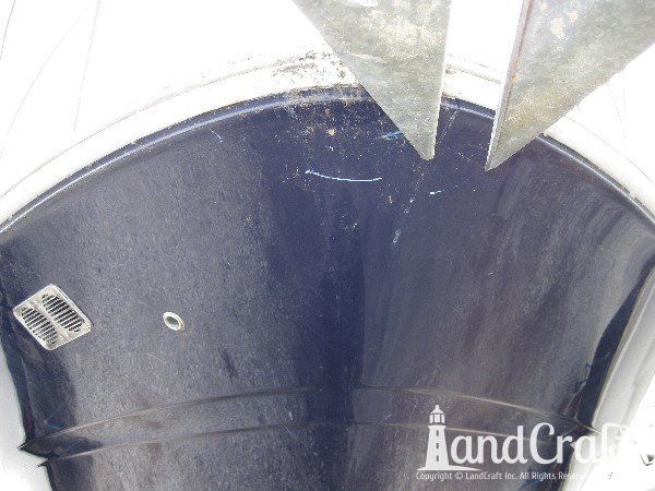 Yacht gelcoat scratches damage caused by storm