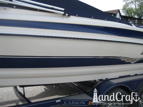 Completed boat fiberglass and gelcoat repairs