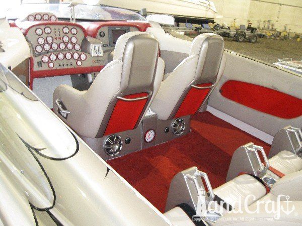 High performance catamaran boat interior pictures