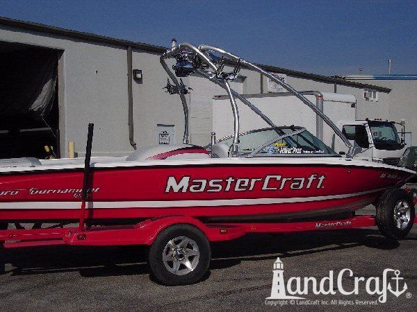 Mastercraft boat with structural fiberglass and gelcoat repairs completed