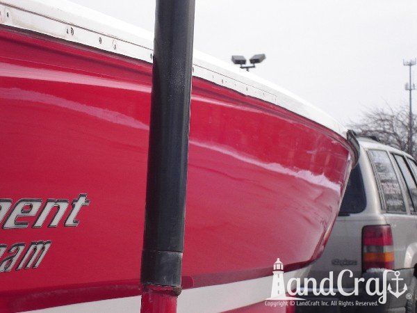 Mastercraft boat side impact gelcoat repair completed