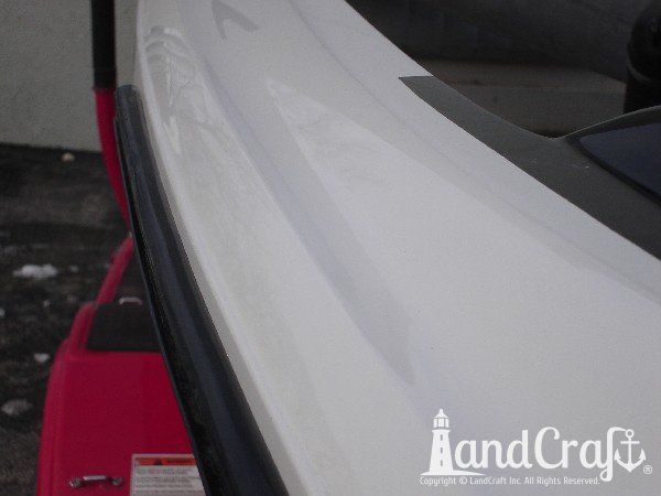 Mastercraft boat side impact gelcoat repair completed