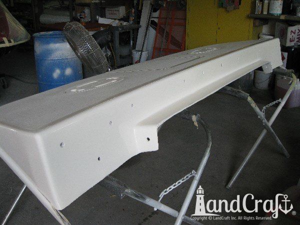 Searay boat swim deck fiberglass and gelcoat repairs completed