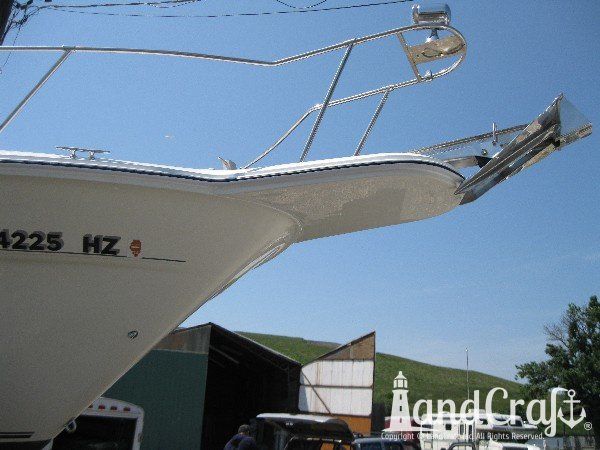 Boat bow pulpit repair completed