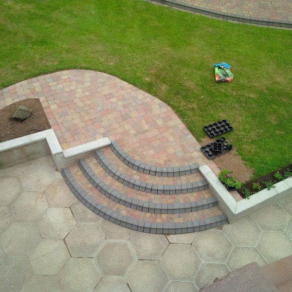 View of garden from top