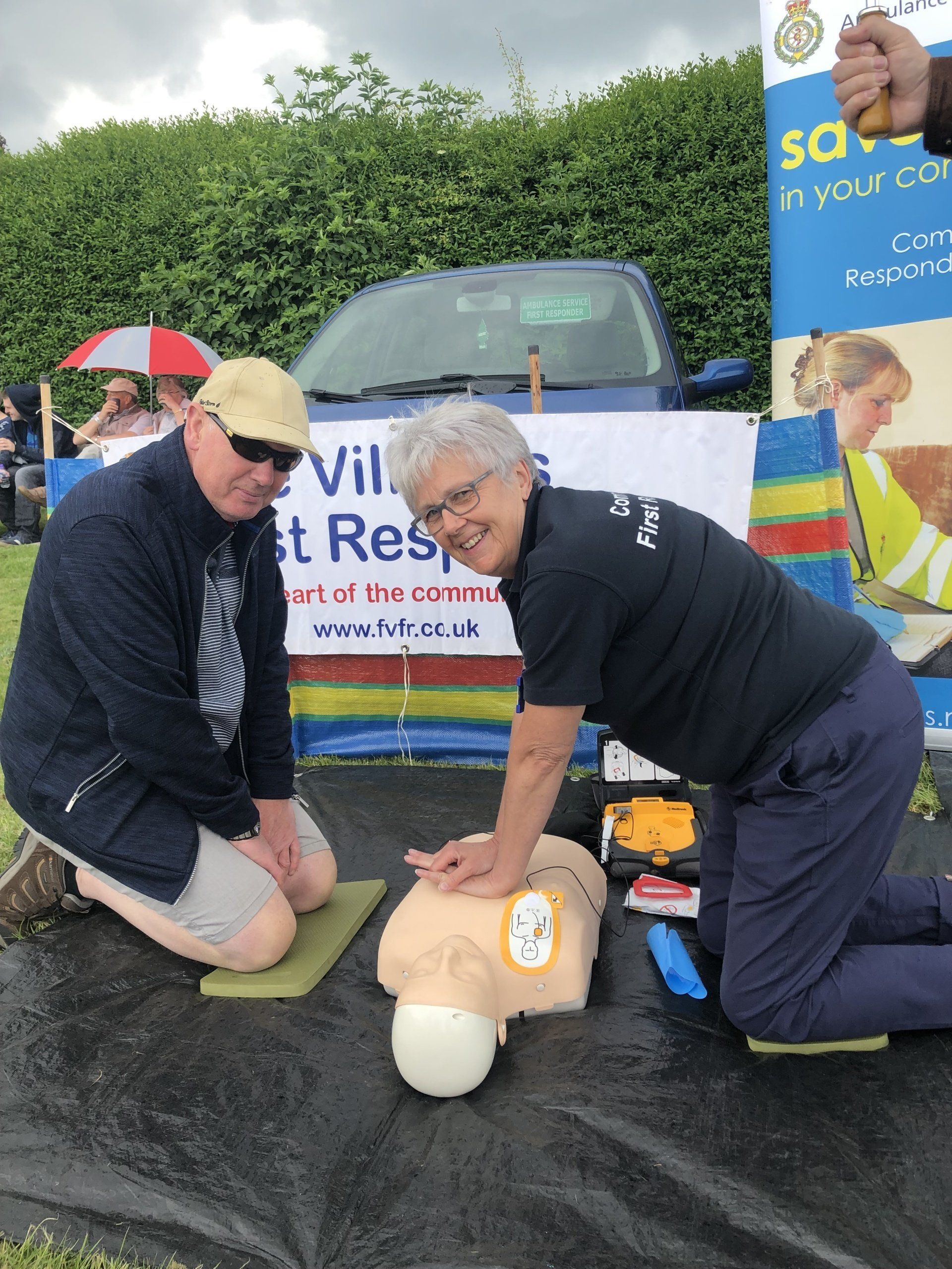 Picture: Community Responder team demonstrated CPR & Defibrillator skills to members of the public