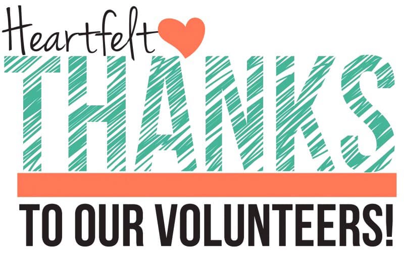 Thank you to our volunteers