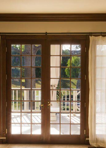 wooden french doors