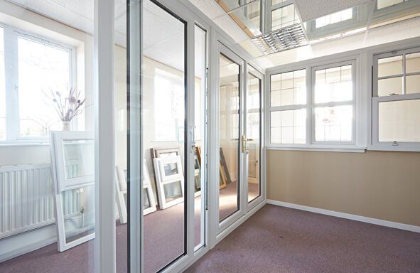 sliding doors at the showroom