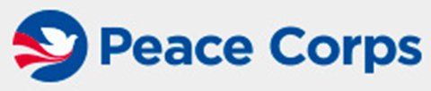 A peace corps logo with a bird on it