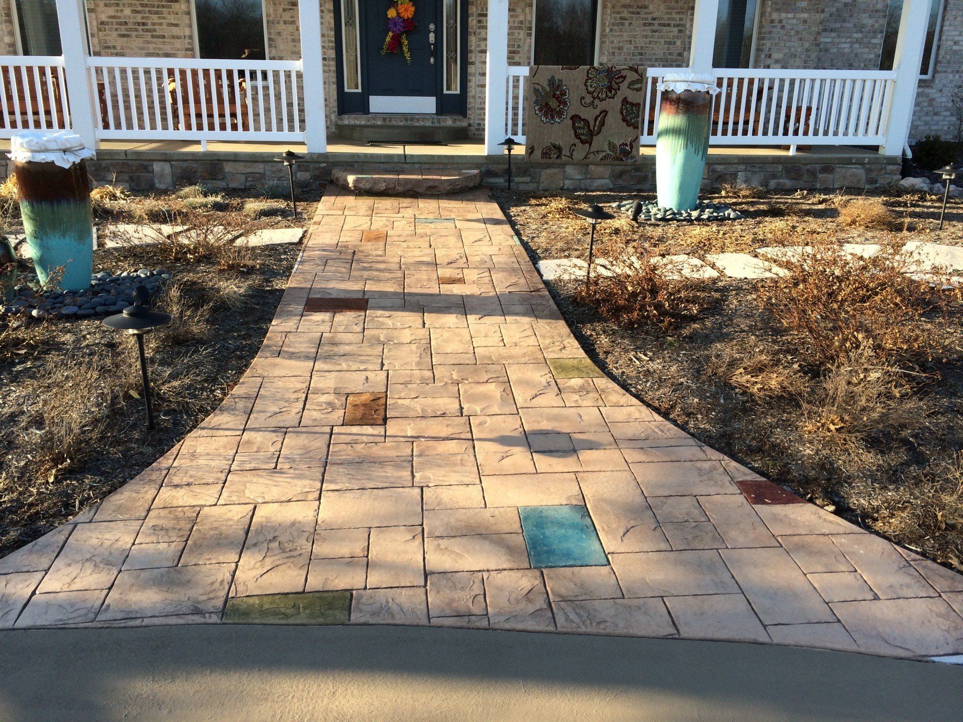 Custom Stamped Concrete Walkway — Ron Furman & Sons Paving