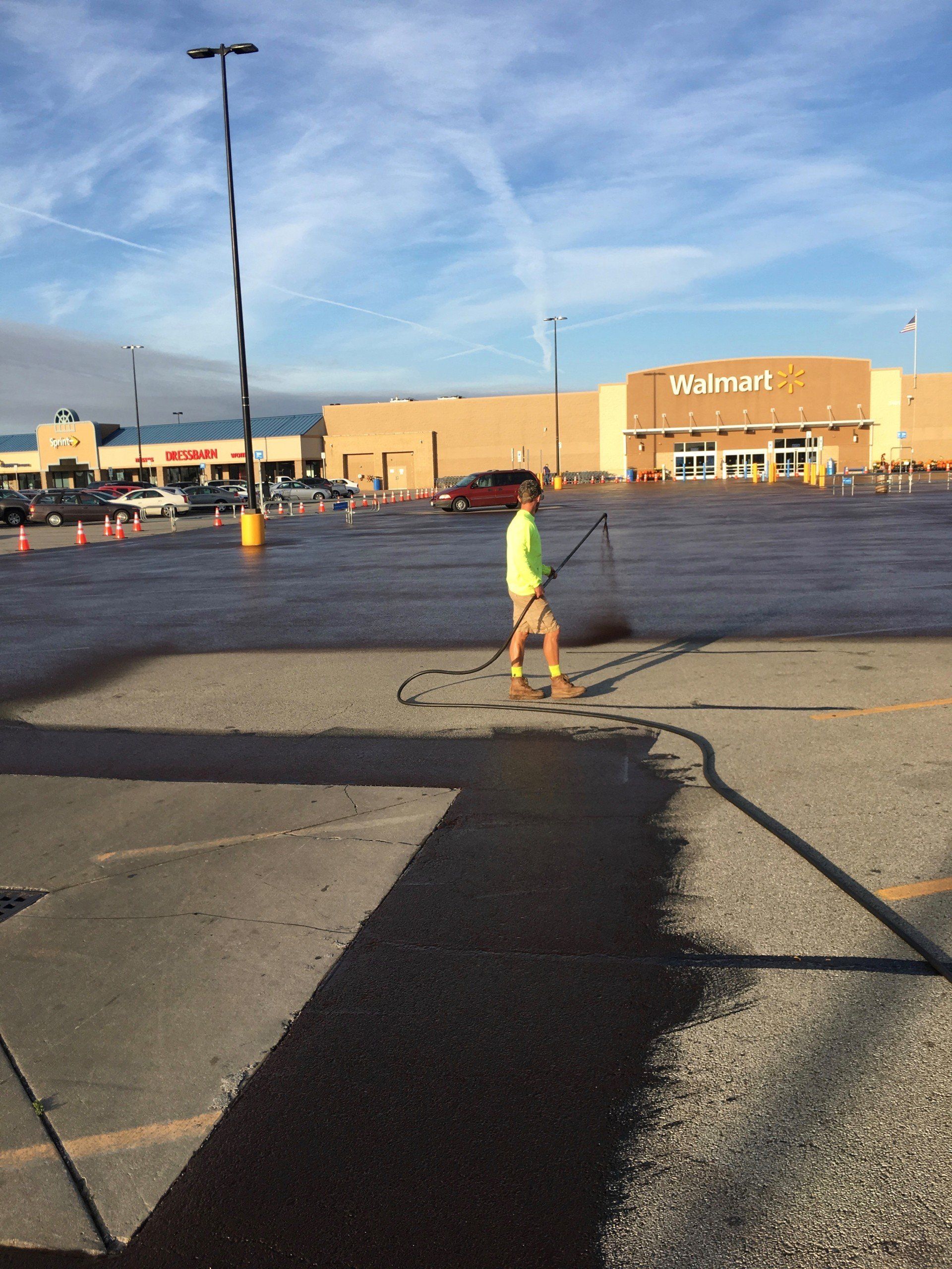 During Seal Coating Services — Ron Furman & Sons Paving
