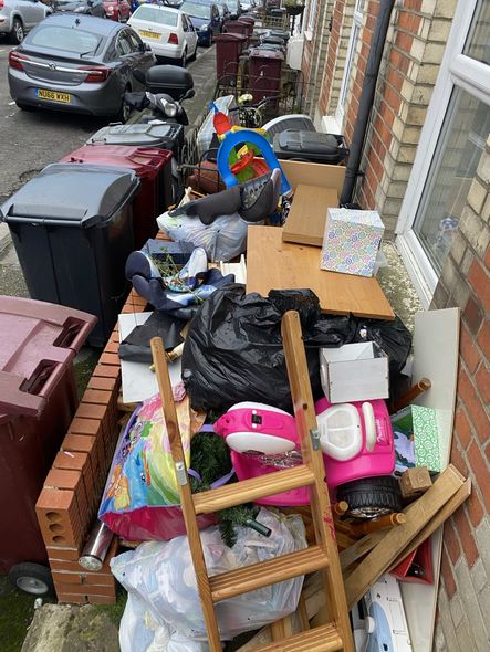 DOMESTIC WASTE DISPOSAL IN OXFORD ROAD, READING, Berkshire BEFORE