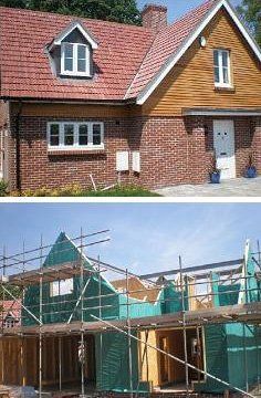 Building construction before and after