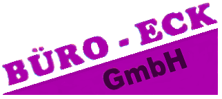 Ein lila-weißes Logo für die Büro-Eck GmbH