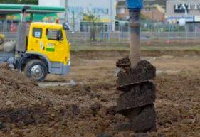 Man on an excavation site