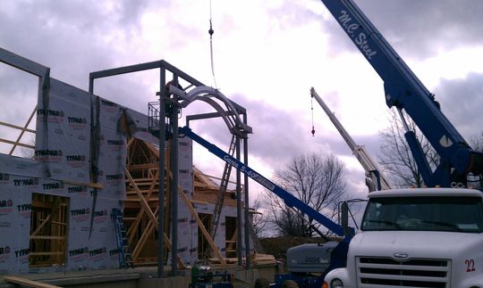 Crane with boom