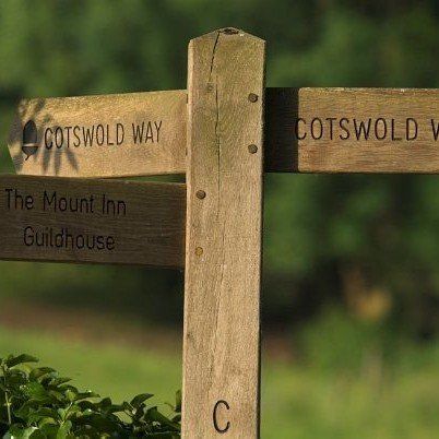 wooden fingerpost sign of the cotswold way, Cotswold Tiger, The Second Home Company