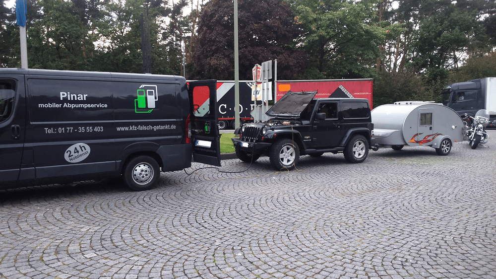 Falsch getankt Wohnwagen Camping