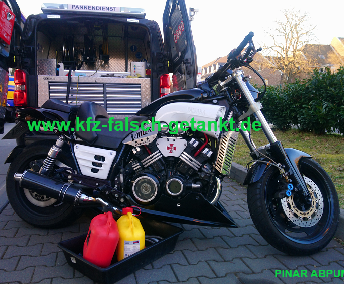 Motorrad falsch getankt gefahren