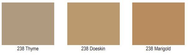Three different shades of brown are shown on a white background