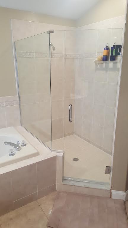 FRAMLESS SHOWER DOOR 090616 — Glass and Mirror in Tarpon Springs, FL