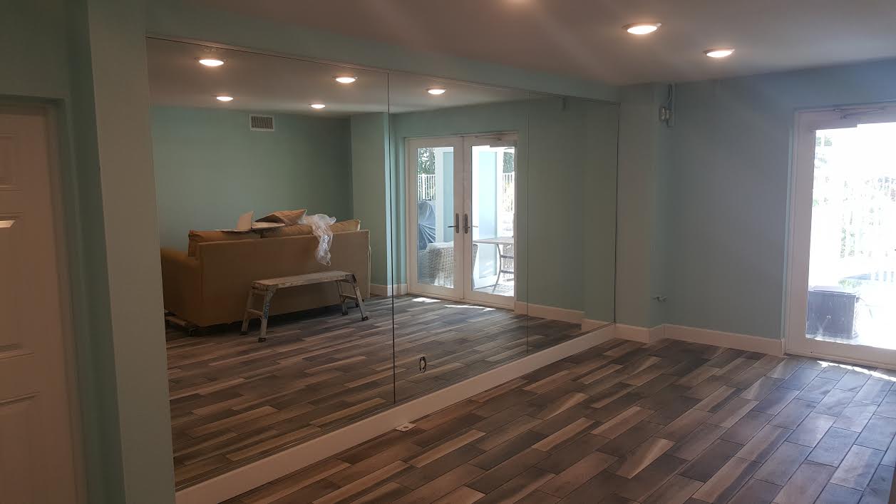 MIRROR WALL 092616 — Glass and Mirror in Tarpon Springs, FL