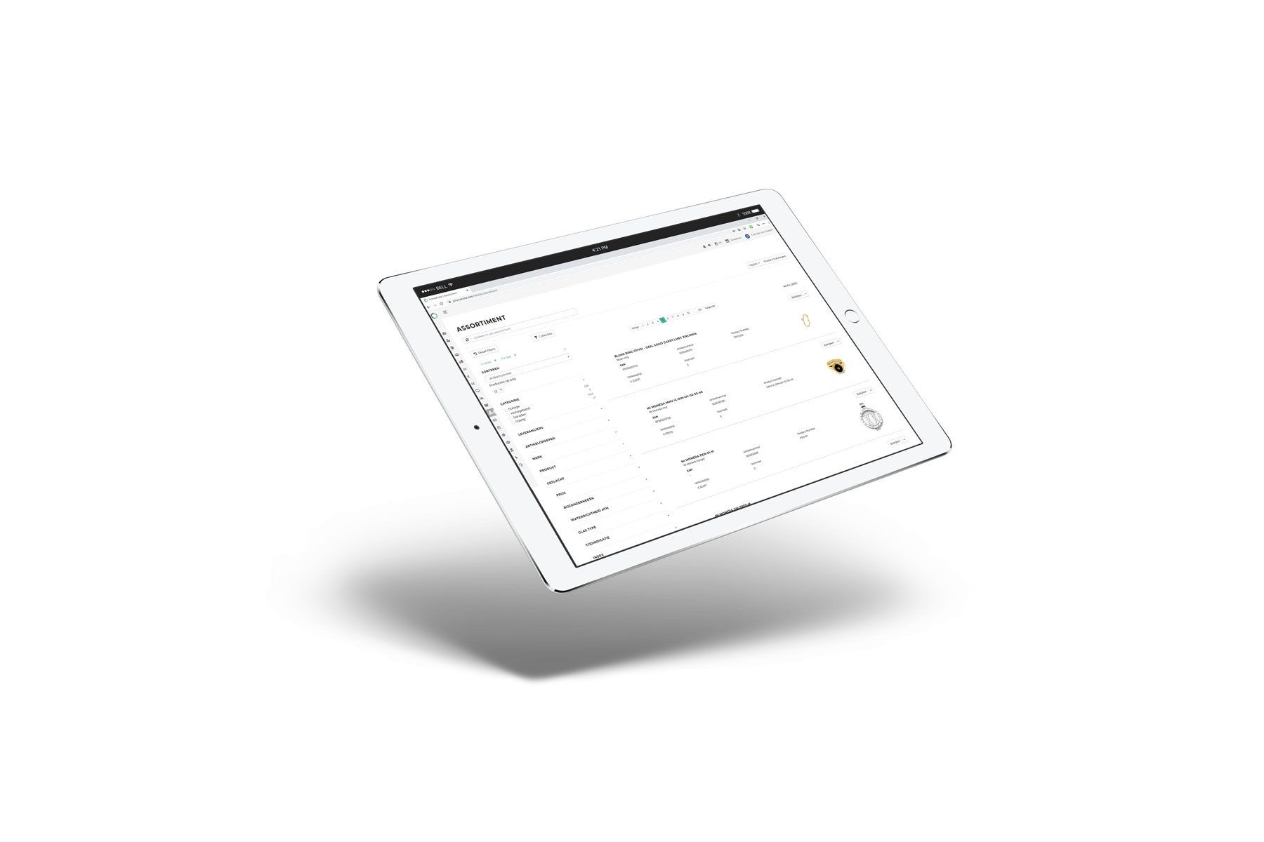 Ein Tablet mit einem Kalender darauf schwebt in der Luft.
