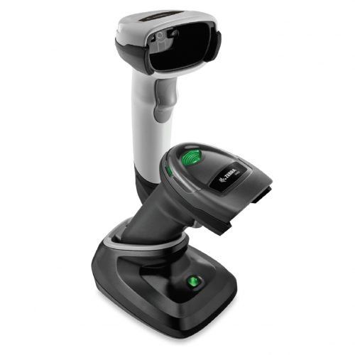 Auf einer Ladestation steht ein Zebra-Barcode-Scanner.   | Prismanote Juweliersoftware, Kasse, Shop, ERP