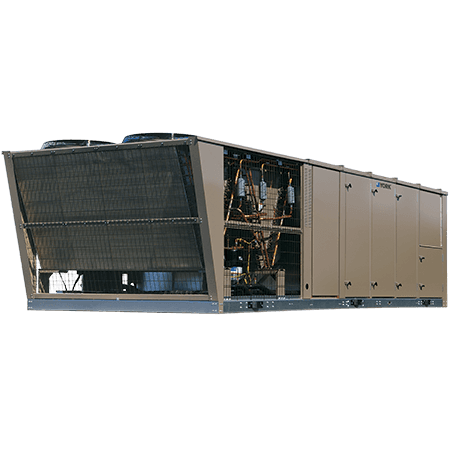 York Millennium industrial HVAC system with multi-stage cooling for Western Canadian warehouses